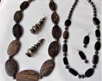 Ethnic bone collar for men Ethnic necklace in zebu bone and waxed cotton
