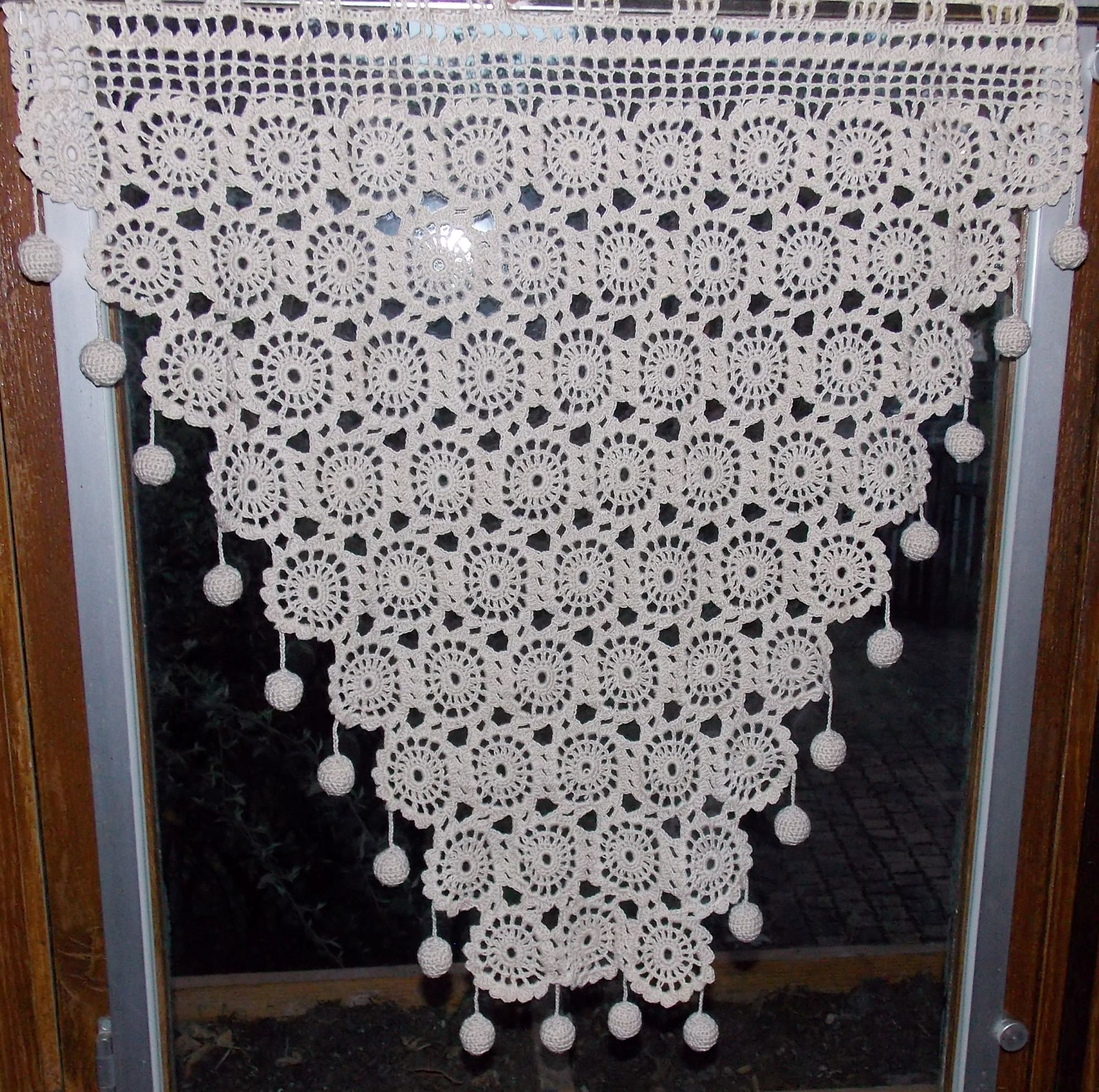 Brise Bise Rideau Crochet Fait Main Artisanat Français Création Sylvette Raisonnier Modèle Armand su