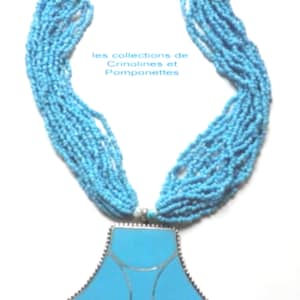 COLLANA CON PENDENTE POCAHANTAS TURCHESE