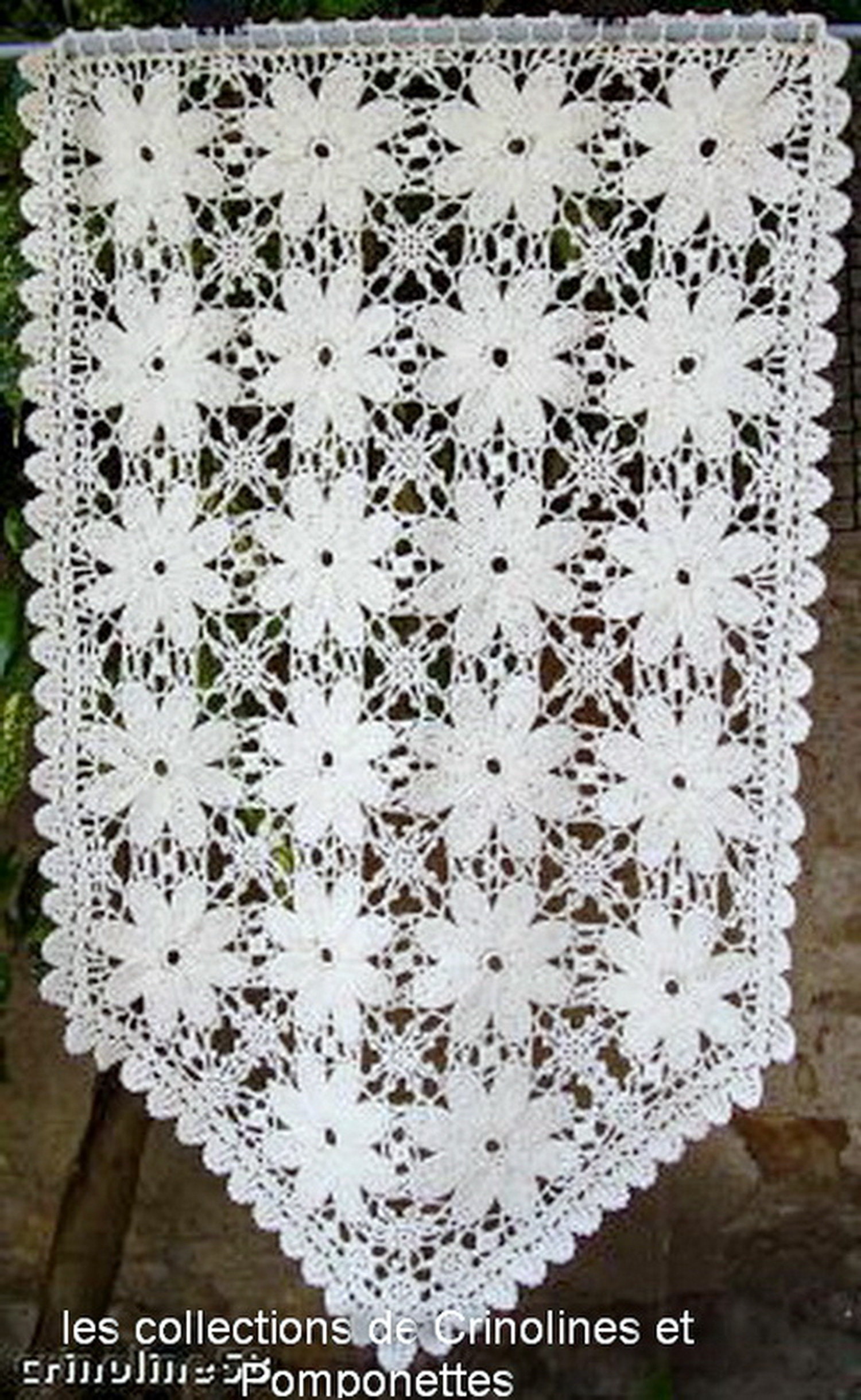 Brisebise Rideau Crochet Main Artisanat Français Création Sylvette Raisonnier Modèle Grand Alice sur