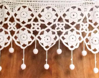 Châle Crochet Main Sylvette Raisonnier - Blanc Cassé - Artisanat Français - Neuf Sans étiquette