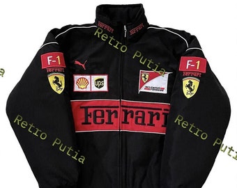 Racing Formula 1 Nascar Team Vintage Jacket Race Style - Unisex Gift Idea - Fully embroidered Y2K