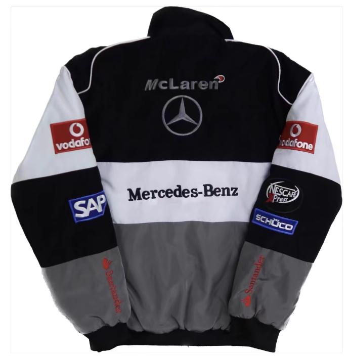 Premium Retro Racing Team Winter Jacket: Vintage Look for Motorsports and Speed Lovers - Fully Embroidered - Unisex Gift