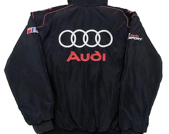 Premium Retro Racing Team Winter Jacket: Vintage Look for Motorsports and Speed Lovers - Fully Embroidered - Unisex Gift