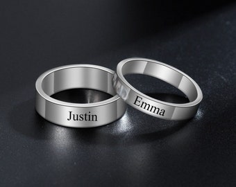 Carved Name Ring - Etsy