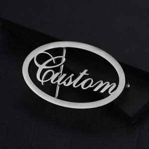 Hebilla de cinturón con nombre personalizado de Beceff® • Hebilla de cinturón unisex de acero inoxidable con letras cursivas y nombre ovalado personalizado • Accesorios de moda a medida