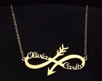Infinity Arrow Couple Necklace by 