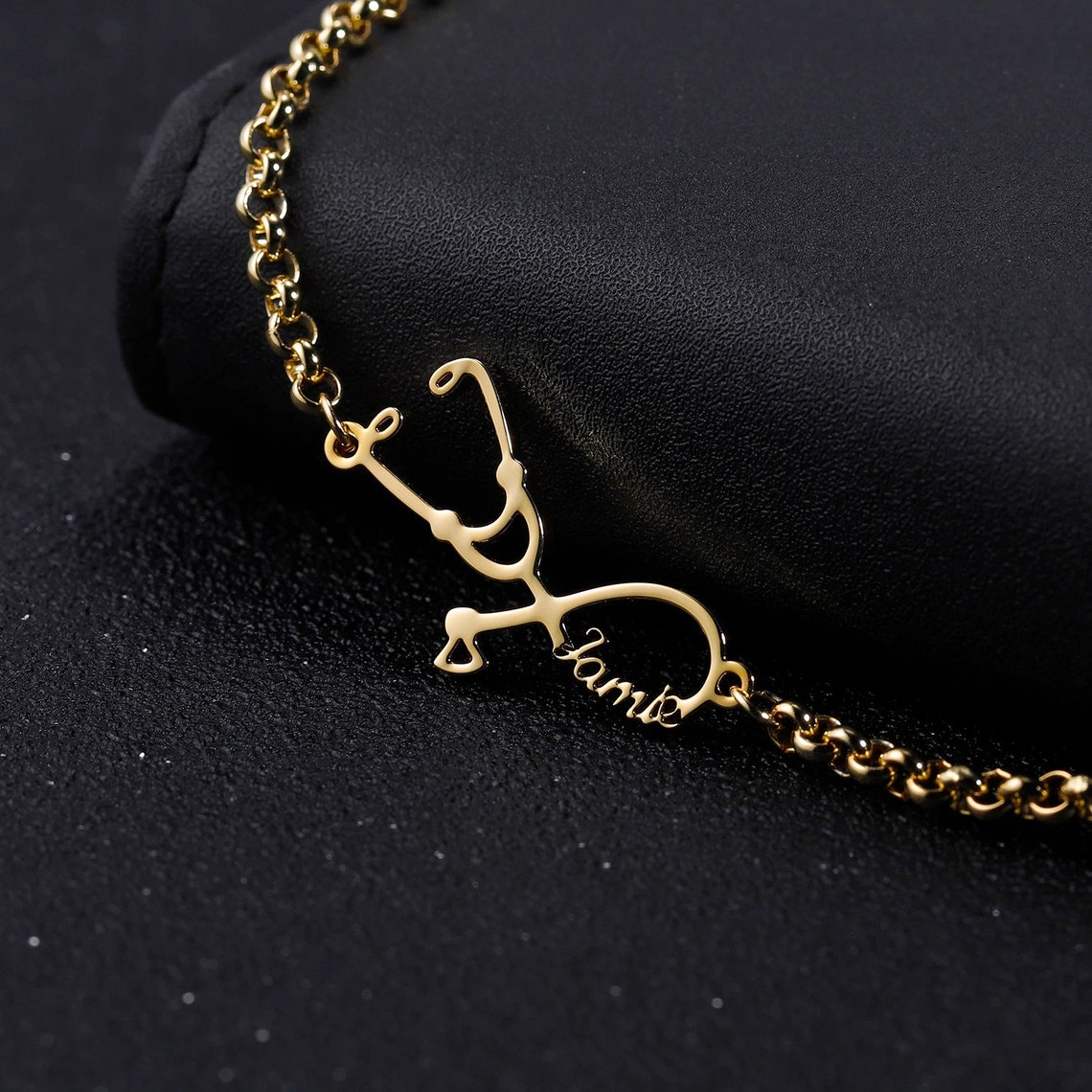 Custom Stethoscope Name Bracelet by Beceff® Single Name Etsy