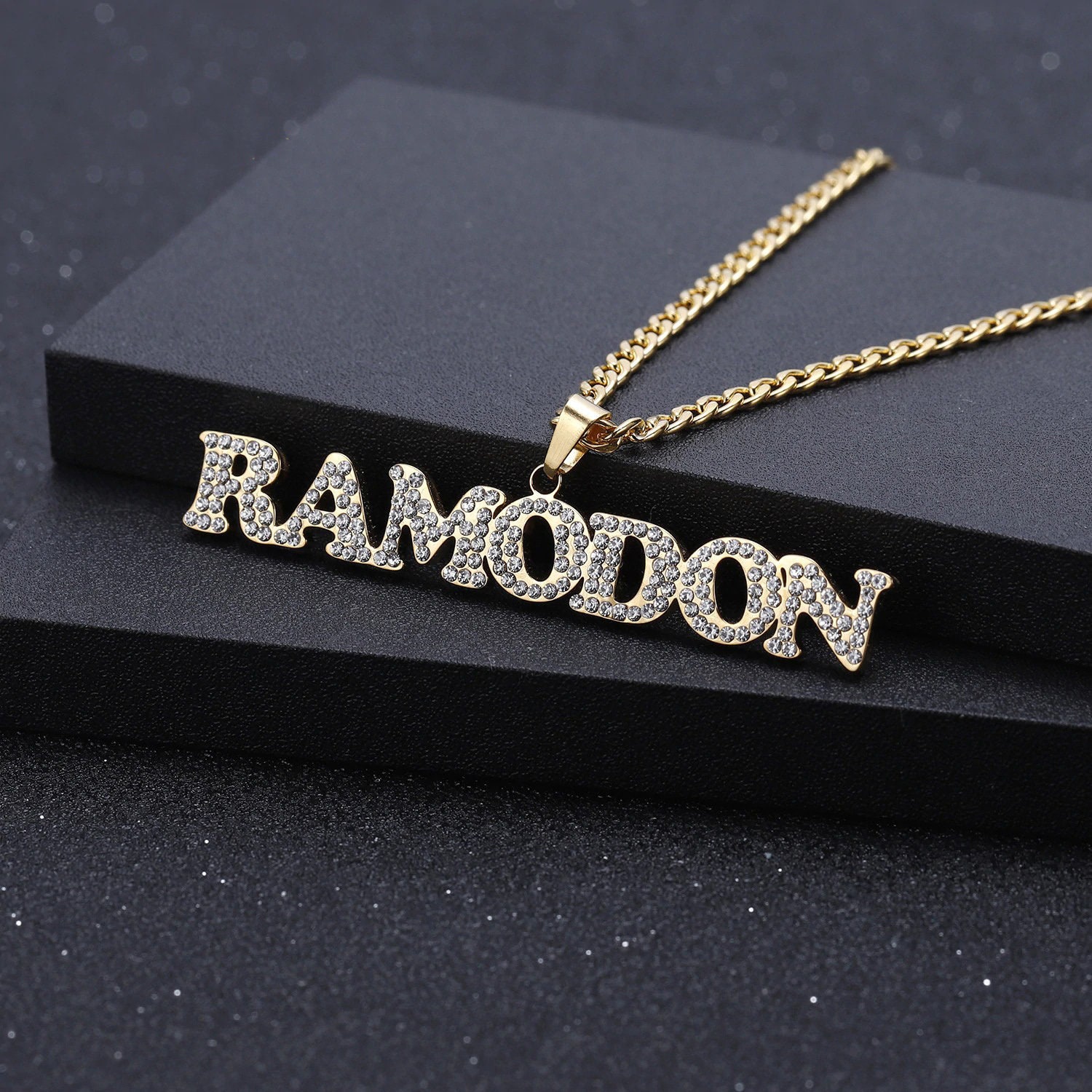 Iced online name necklace