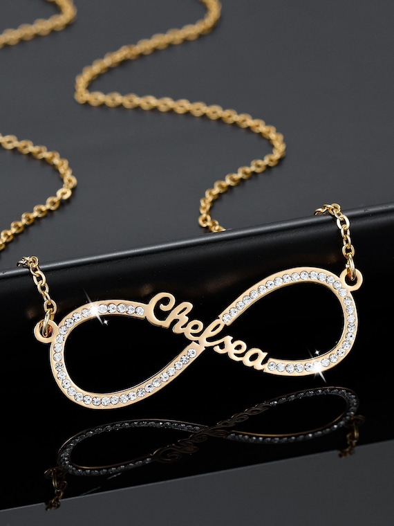 Crystal Infinity Name Necklace by 
