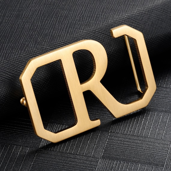 Monogram Initial Belt Buckle Custom Rectangular Belt Buckle -  Denmark