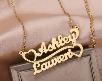 Love Couple Name Necklace by Beceff 