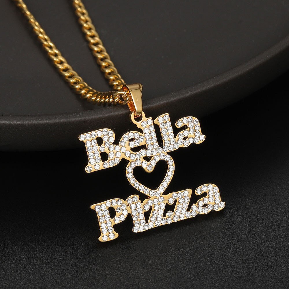 Sparkling Couple Name Necklace by 