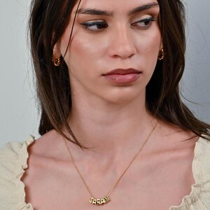 3D Letter Bubble Name Necklace by Beceff , Personalized Custom Bubble Letter Necklace , 3D Letter Necklace , Bubble Name Necklace , Personalized Jewelry , Gift for Christmas , 14K gold letter necklace, BUBBLE LETTER CUSTOM NECKLACE, BALLOON LETTERS 5