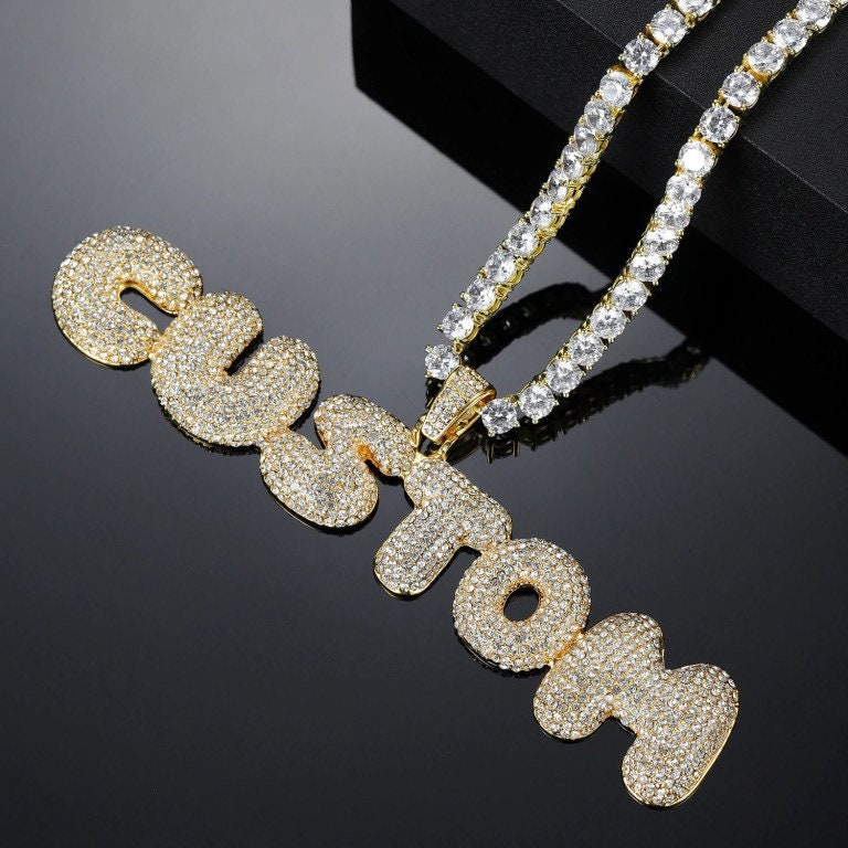 Bubble Letter Name Necklace by Beceff 