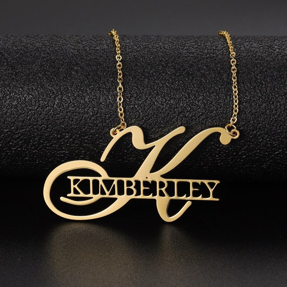 Necklace with first letter on sale of name