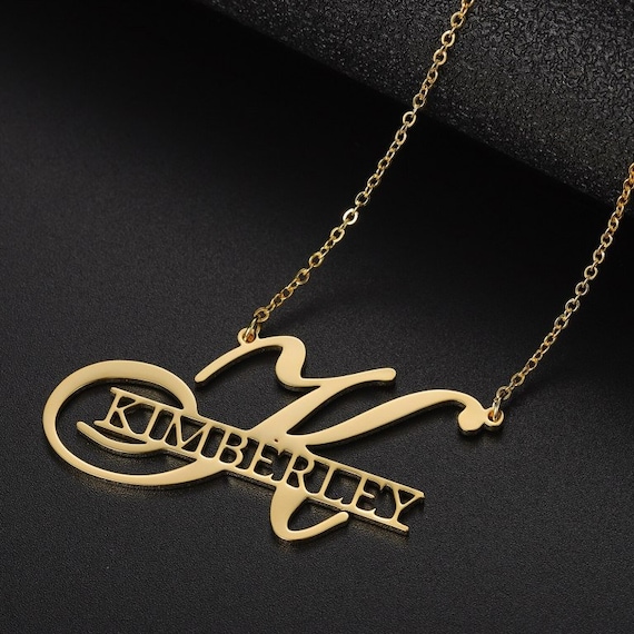 Necklace with first 2024 letter of name