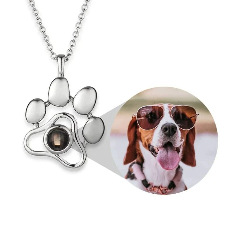 Women Ladies Thermal Transfer Printing Animal Cat Dog Pendant Necklace Jewellery 