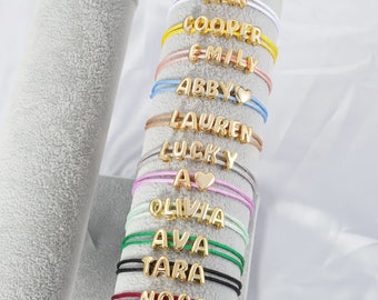 Personalized 3D Bubble Letter Name Bracelet: Custom Stainless Steel Jewelry