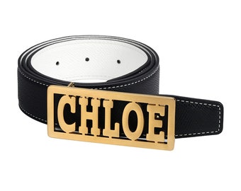 Personalized Name Belt Buckle: Stainless Steel Custom Letters