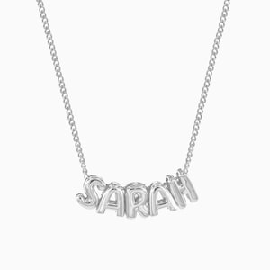 3D Letter Bubble Name Necklace by Beceff , Personalized Custom Bubble Letter Necklace , 3D Letter Necklace , Bubble Name Necklace , Personalized Jewelry , Gift for Christmas , 14K gold letter necklace, BUBBLE LETTER CUSTOM NECKLACE, BALLOON LETTERS 9