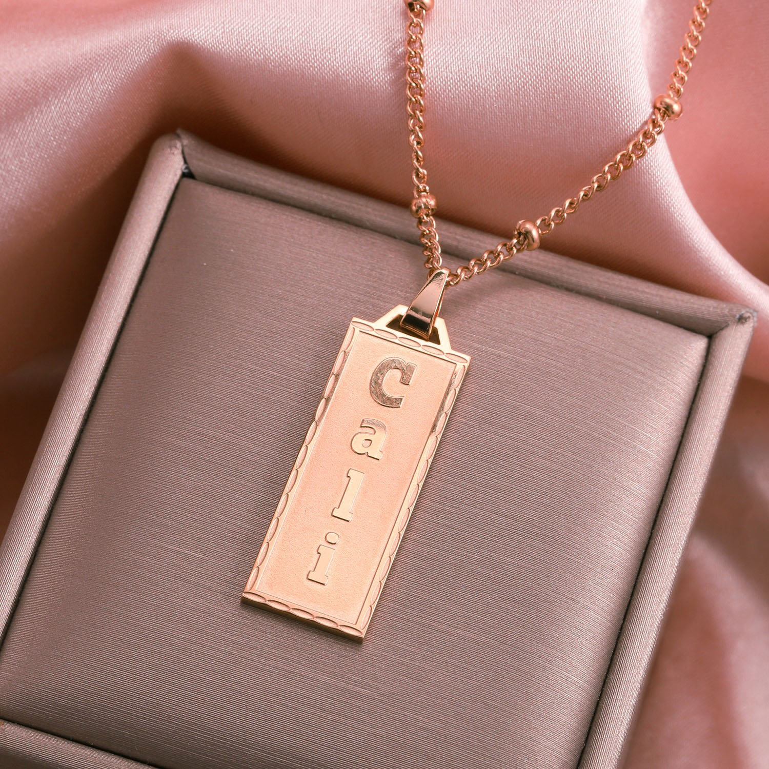 Custom Carved Name Necklace by Beceff 