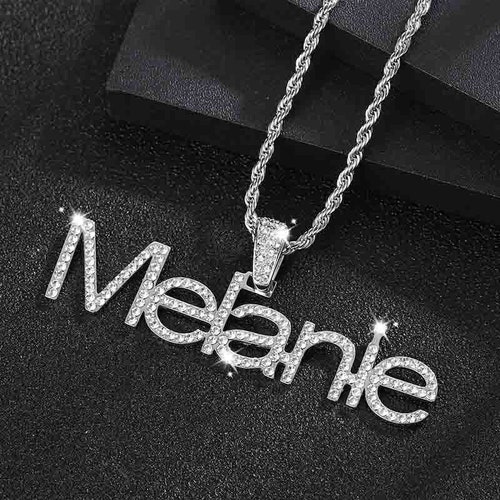 Sparkling Crystal Name Necklace by 
