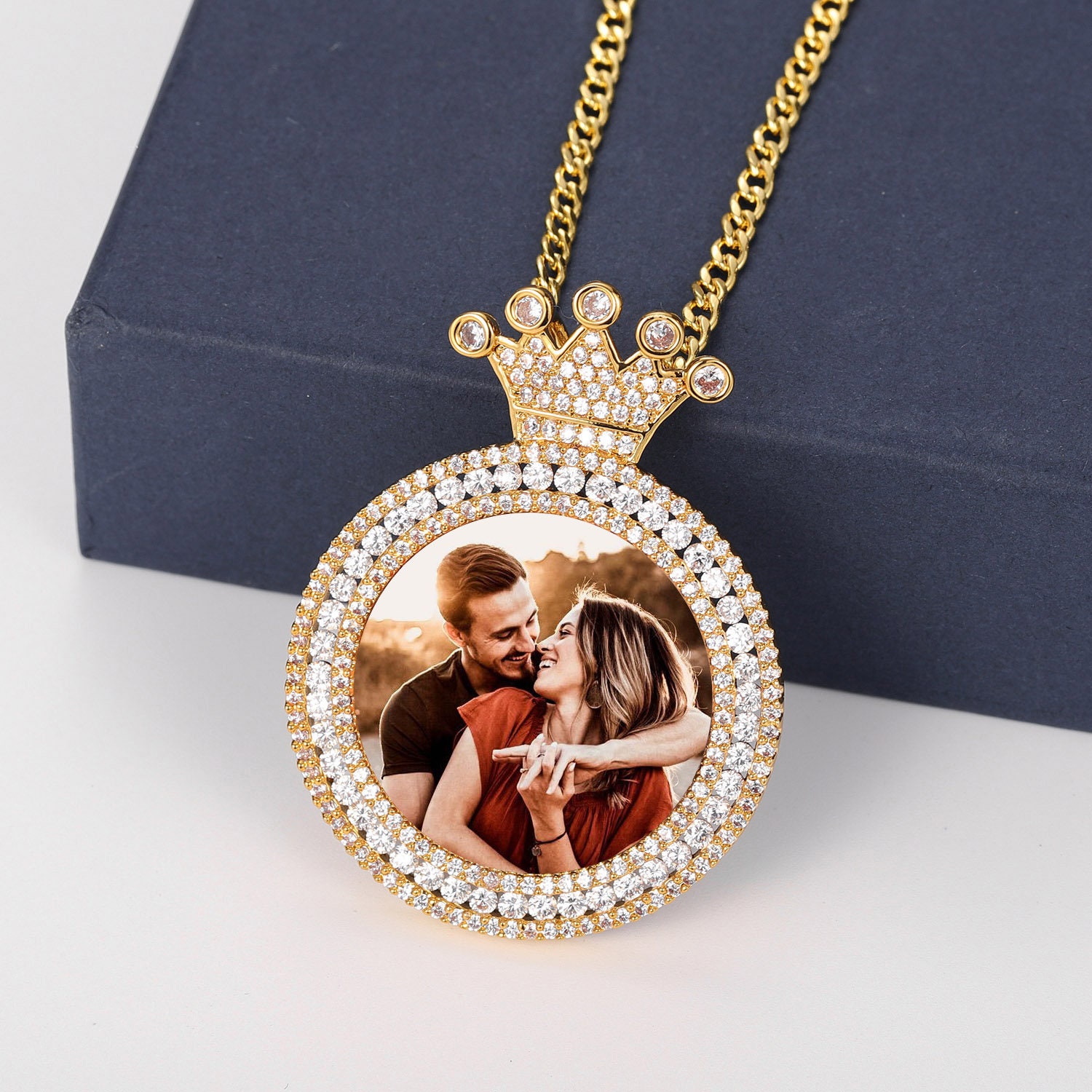 Sparkling Crown Photo Necklace by 