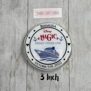 Magnete Disney Cruise con informazioni sulla crociera - 3 pollici, souvenir, ricordo, magnete della memoria Compagnia di crociera - Personalizzato, Fish Extender, Pixie Dust