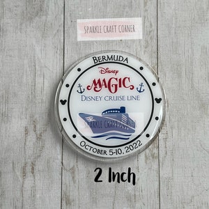 Disney Cruise Magnet con informazioni sulla crociera 2 pollici, souvenir, ricordo, magnete di memoria Cruise Line- Personalizzato, Fish Extender, Pixie Dust