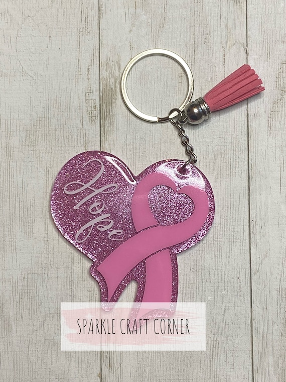Hope Breast Cancer Awareness Key Chain With Tassel