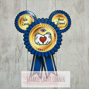 Disney Cruise Love this Door Magnet, Blue Ribbon with heart hands, Fish Extender, Like this door, Door Magnet, Cruise Decor