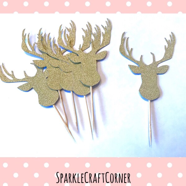 Deer Cupcake Topper - Etsy