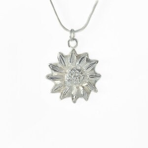 Sterling Silber Sonnenblume Halskette