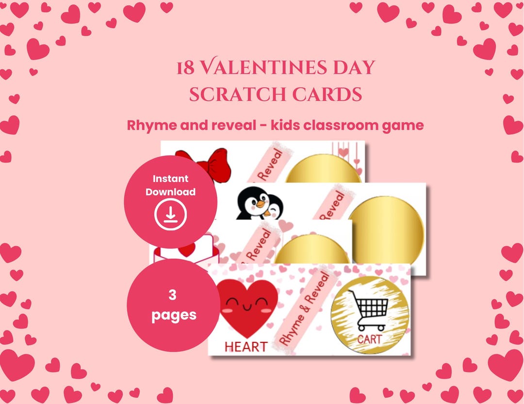 Valentine's Classroom Game, Kindergarten Valentine's Day Party ...