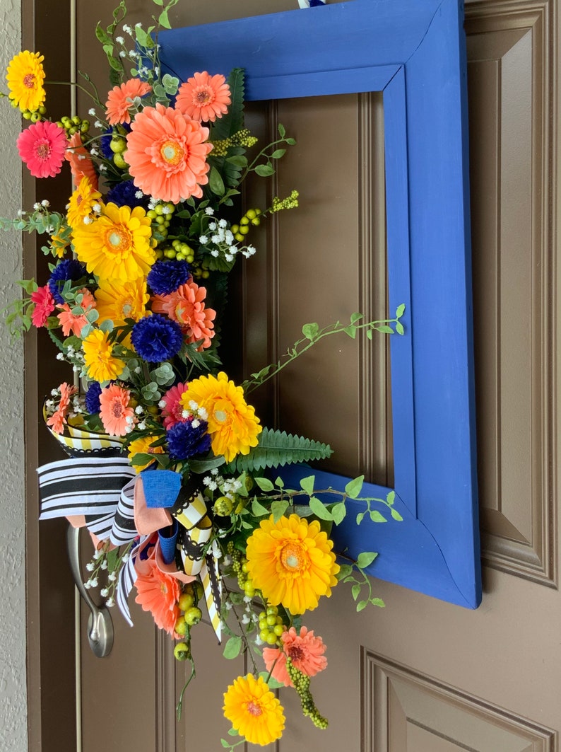 Picture frame flower arrangement Etsy