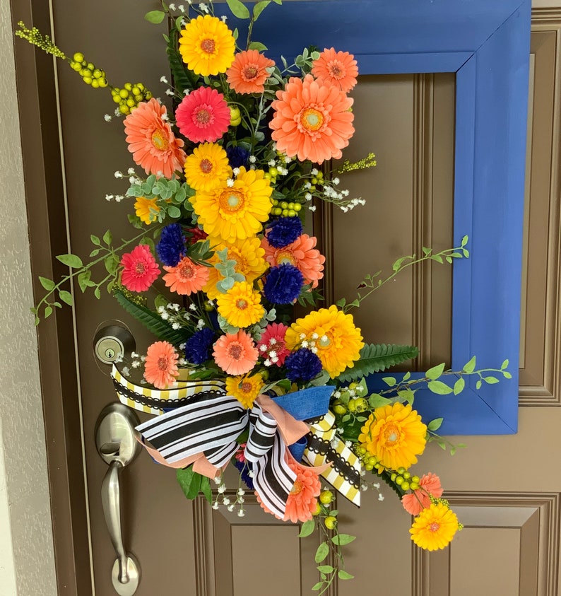 Picture frame flower arrangement Etsy