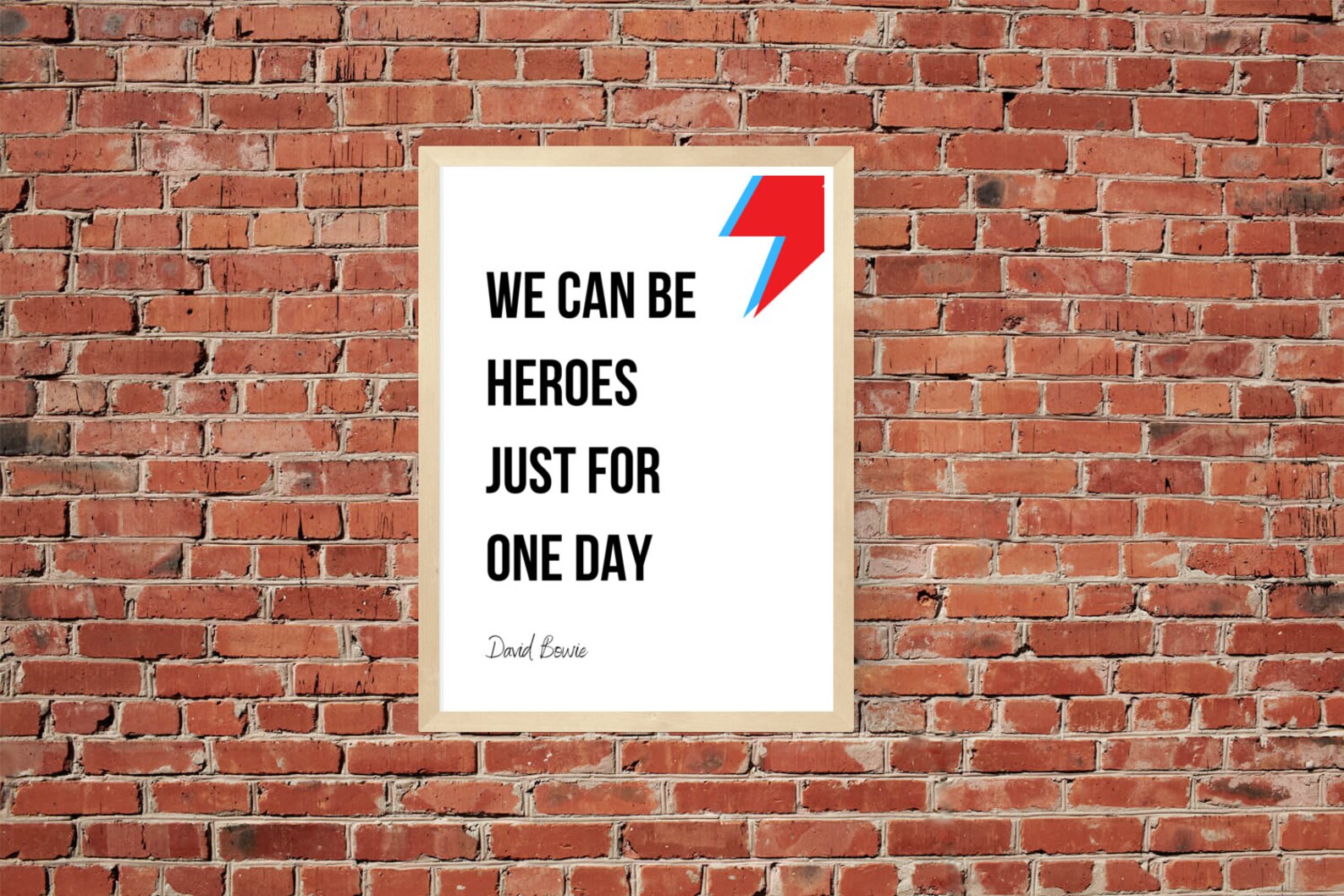 We Can Be Heroes Just For One Day Heroes Lyric Print / David Etsy