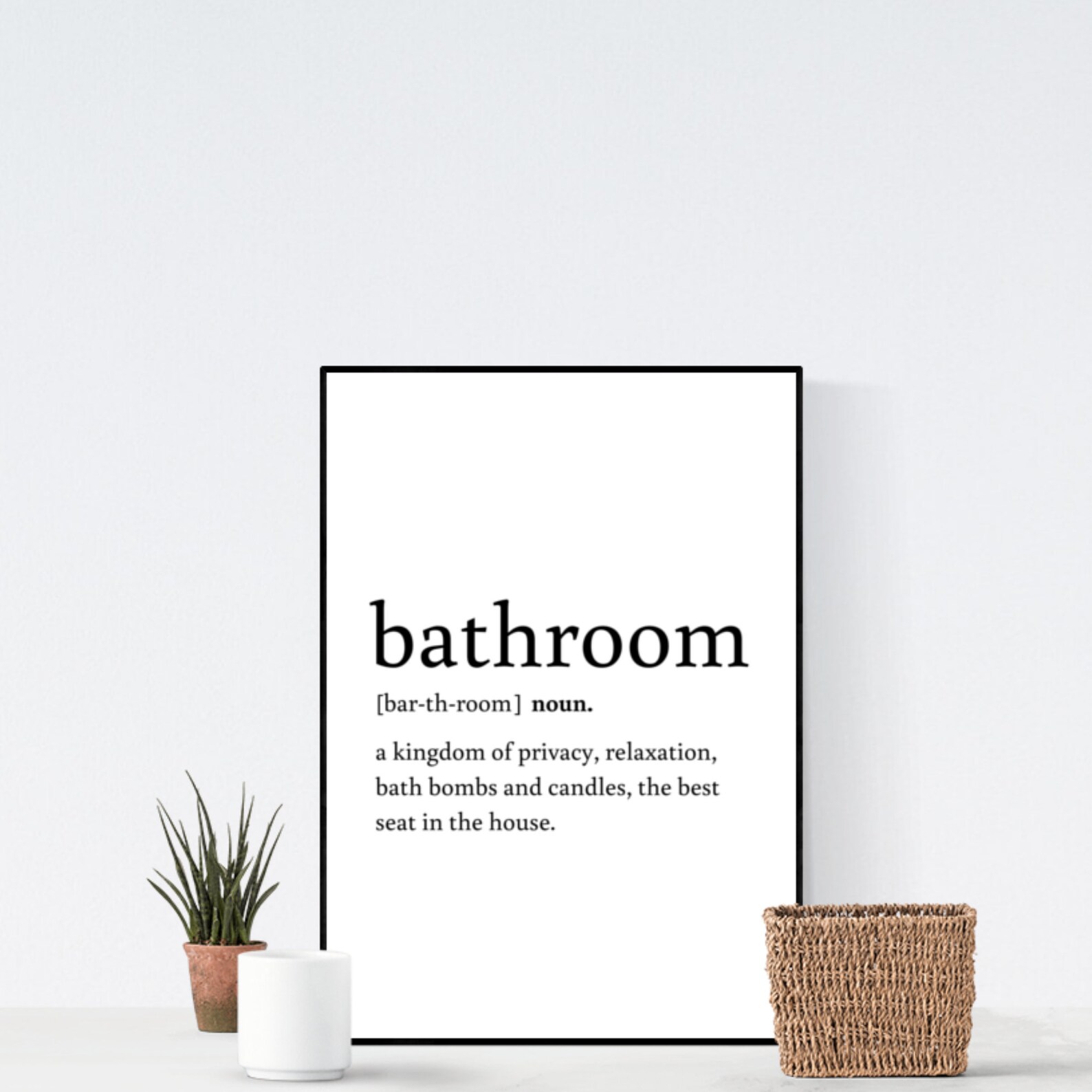 Bathroom Definition Digital Print Bathroom Printable Poster Etsy