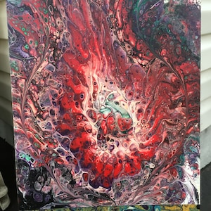 Acrylic Pouring on Wood