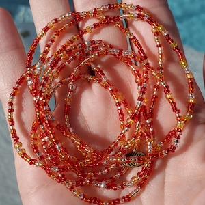 Pumpkin Spice:  Beaded wrap bracelet, beaded necklace, bracelet, necklace, jewelry, gifts for women, wrap bracelet