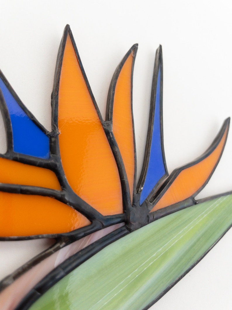 Stained Glass Bird of Paradise Flower – Handmade Art - Etsy