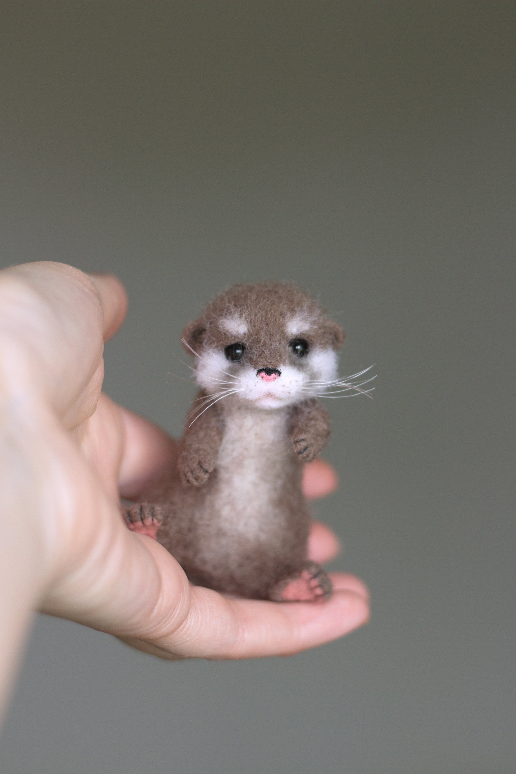 Cute river otter toy needle felting otter toy felted otter Etsy