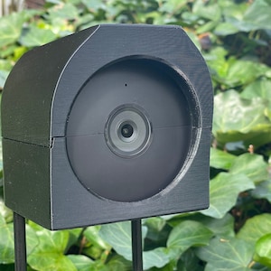 NEST outdoor cam ground // A ground-staked enclosure with 20&quot; fiberglass rods