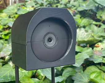 NEST outdoor cam ground // A ground-staked enclosure with 22" fiberglass rods