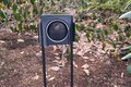 WYZE Outdoor cam // A garden level wifi camera mount ground-staked on fiberglass rods