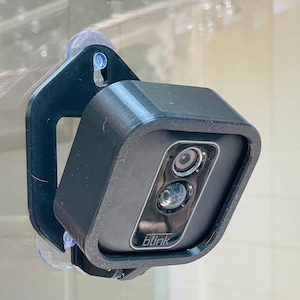 BLINK (Gen 1-3) cam Glass or Wall Mount with Pivot // A suction cup, glass mounted adjustable bracket for all outdoor BLINK cams