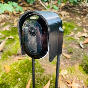 ARLO 4 PRO cam ground // A ground-staked outdoor mounting enclosure on 16&quot; or 20&quot; fiberglass rods