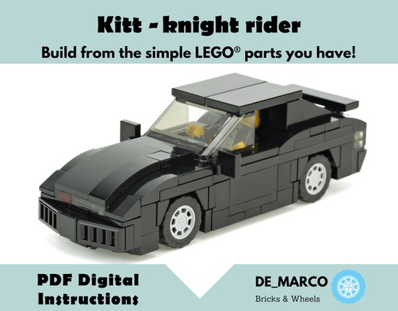Minifigure Scale Custom Lego Knight Rider KITT Instructions Only
