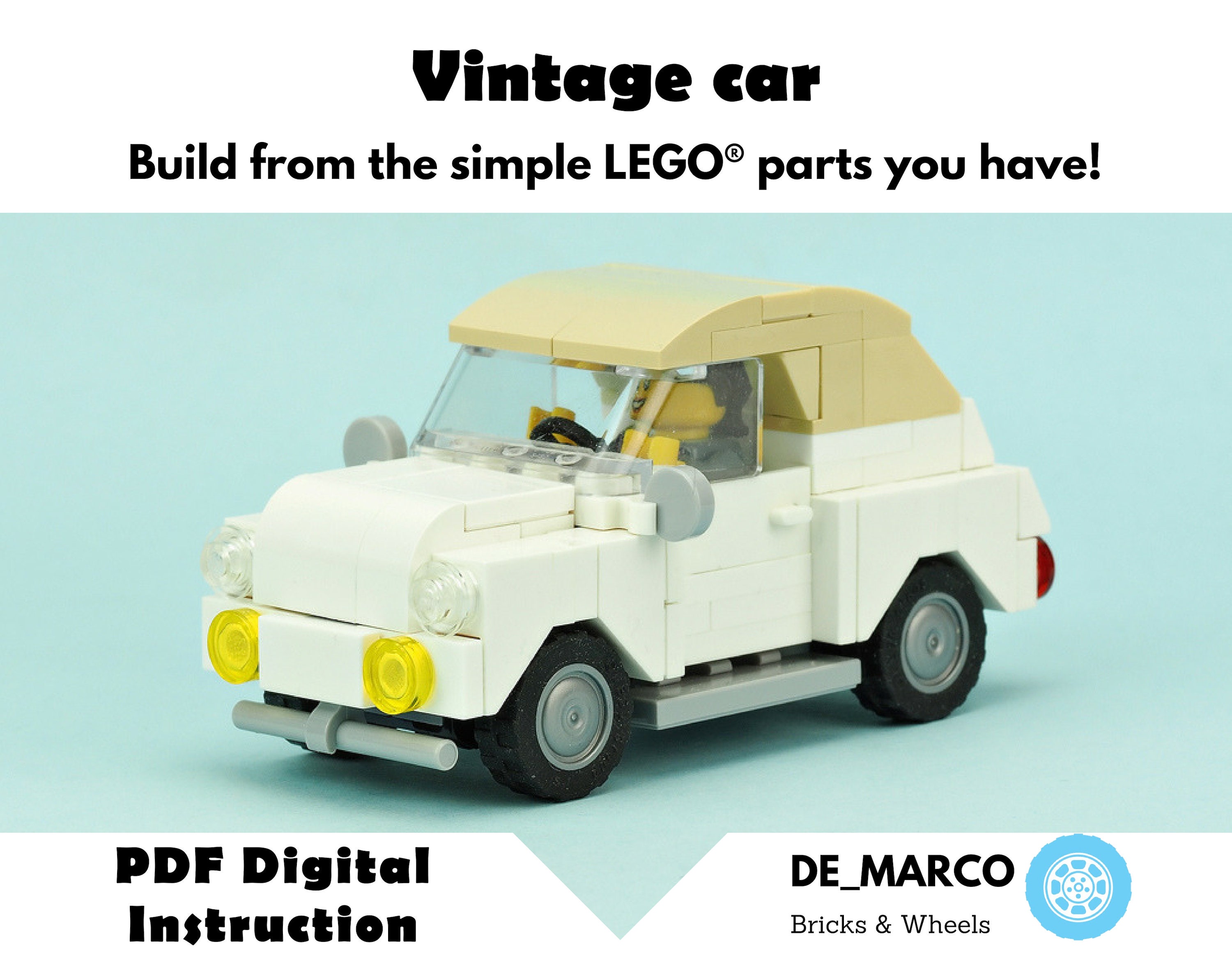 lego vintage car moc